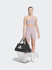 adidas Purple Optime Workout Rib One Shoulder Light Support Bra - Image 6 of 8