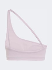 adidas Purple Optime Workout Rib One Shoulder Light Support Bra - Image 8 of 8