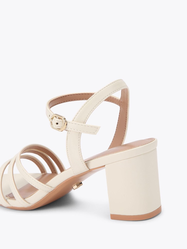 Carvela White Standard Fit Motto Block Sandals - Image 5 of 5