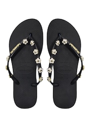 Havaianas Black Slim Stylish Flip Flops - Image 1 of 5