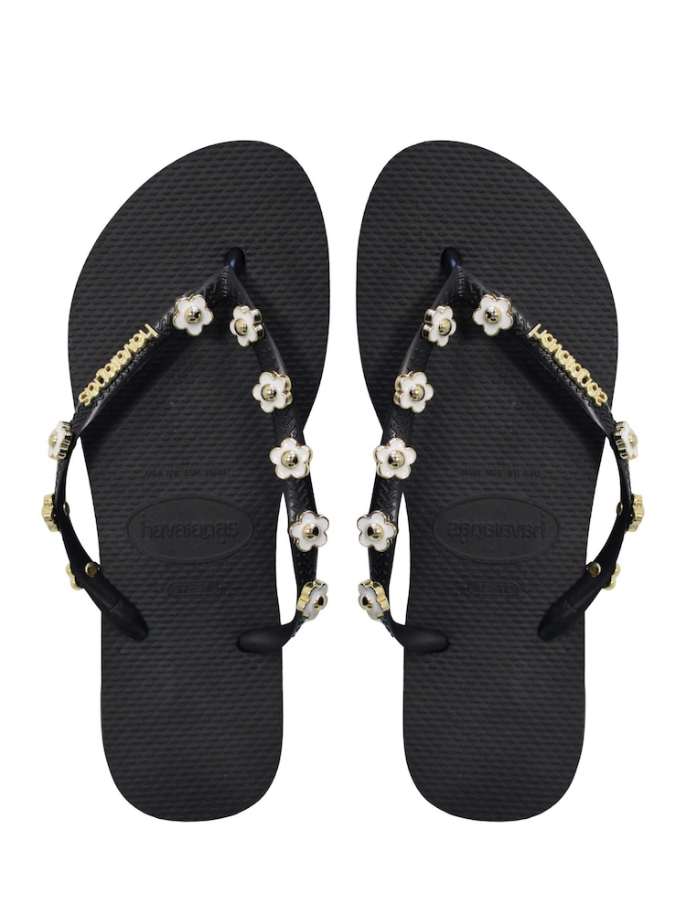 Havaianas Black Slim Stylish Flip Flops - Image 1 of 5 Havaianas Black Slim Stylish Flip Flops - Image 1 of 5