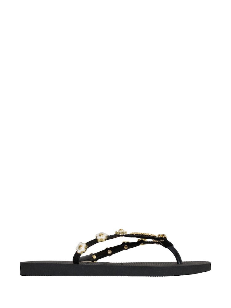 Havaianas Black Slim Stylish Flip Flops - Image 2 of 5 Havaianas Black Slim Stylish Flip Flops - Image 2 of 5