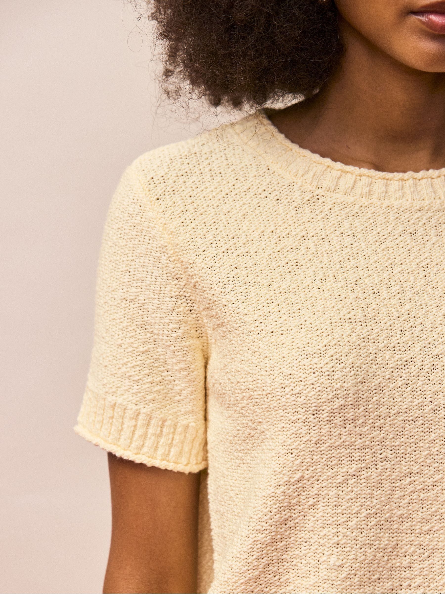 Buy Ro&Zo Yellow Textured Knit Top from Next USA