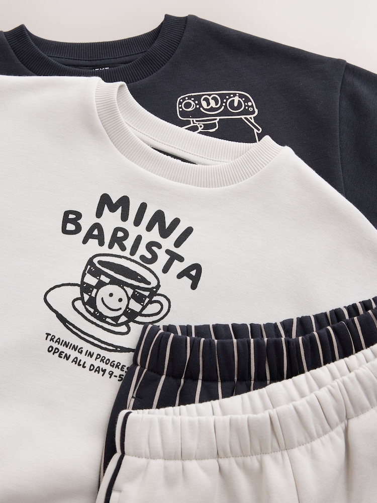 Ecru Crew Neck Joggers Set 4 Piece (3mths-7yrs) - Image 12 of 12