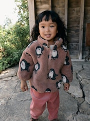 Brown Penguin Half Zip Fleece (3mths-7yrs) - Image 1 of 8