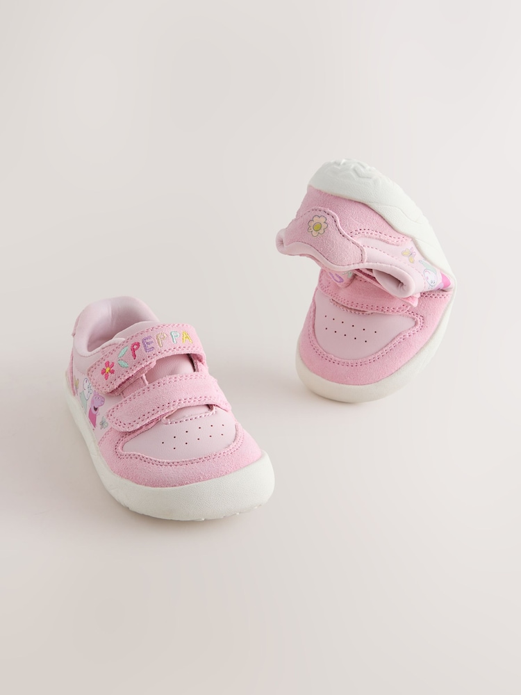 粉色 - Peppa Pig Barefoot Leather Touch Fastening Trainers - 圖片 1，共 7