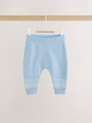 Blue Fairisle Baby Knitted Jumper and Leggings Set (0mths-2yrs) - Image 3 of 8