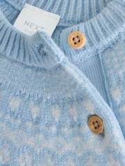 Blue Fairisle Baby Knitted Jumper and Leggings Set (0mths-2yrs) - Image 7 of 8