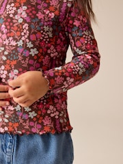 Choco Ditsy Rib Long Sleeve T-Shirt (3mths-7yrs) - Image 2 of 7