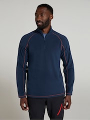 Mountain Warehouse Blue Ashbourne II Half Zip Fleece - Image 3 of 9