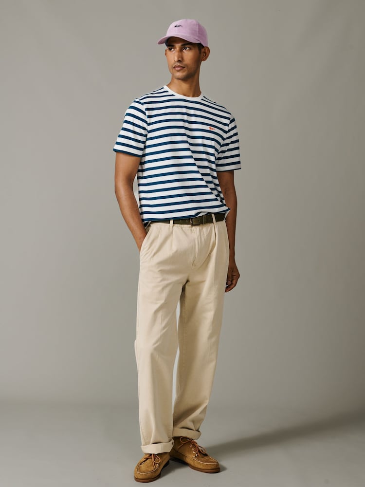 Aubin Blue Fore Striped T-Shirt - Image 2 of 3