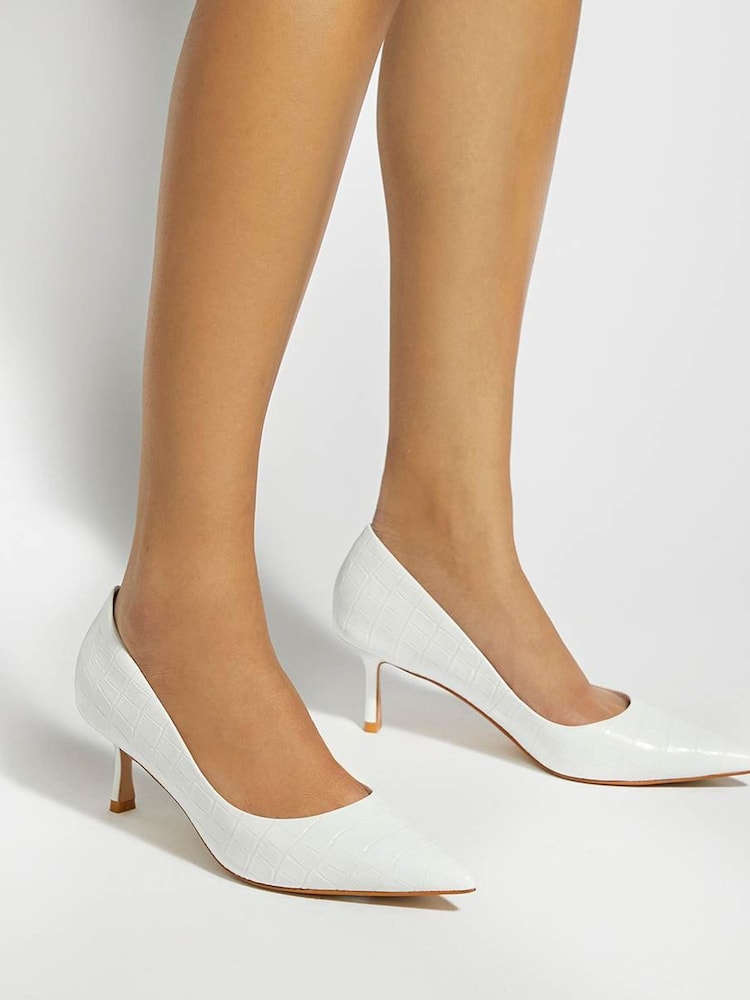 Dune London White Wf Achievable Court Shoes - Image 1 of 6