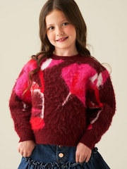 Angel & Rocket Red Ellie Flower Brushed Knit Jumper - Image 1 of 7