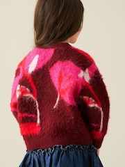 Angel & Rocket Red Ellie Flower Brushed Knit Jumper - Image 3 of 7