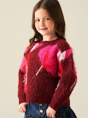 Angel & Rocket Red Ellie Flower Brushed Knit Jumper - Image 4 of 7