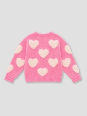 Angel & Rocket Pink Freya Heart Crew Knit Jumper - Image 9 of 9