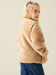 Angel & Rocket Brown Juniper Faux Leather Trim Bomber Jacket - Image 3 of 4