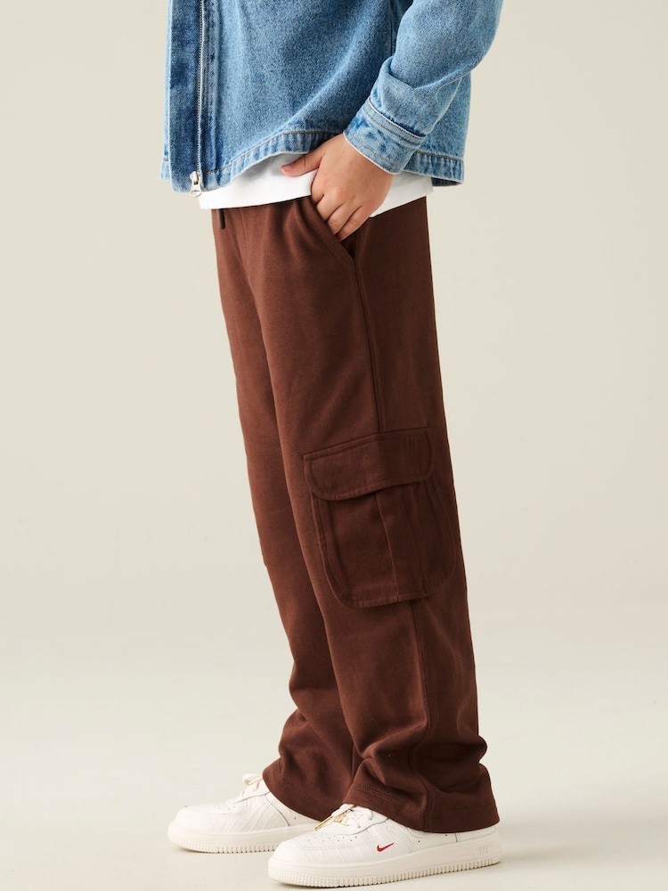 Angel & Rocket Brown Rae Wide Leg Cargo Joggers - Image 1 of 5