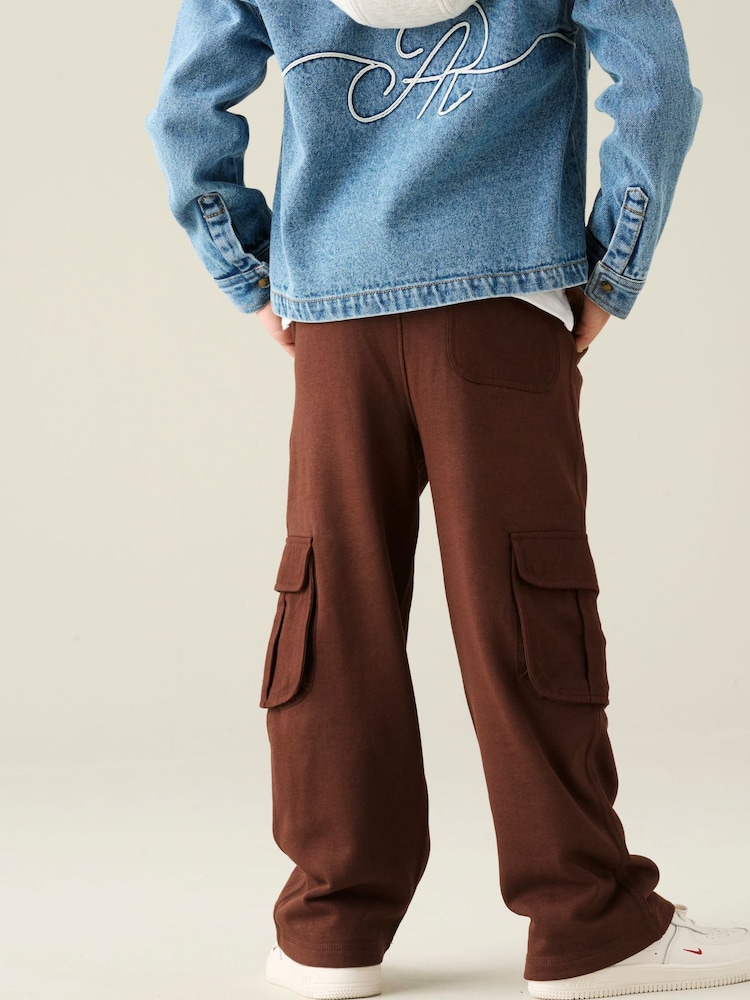 Angel & Rocket Brown Rae Wide Leg Cargo Joggers - Image 2 of 5