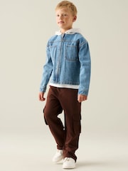 Angel & Rocket Brown Rae Wide Leg Cargo Joggers - Image 4 of 5