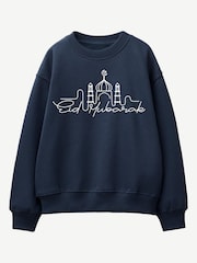Brands In Blue Eid Mosque Outline Sweat Top - Image 1 of 3