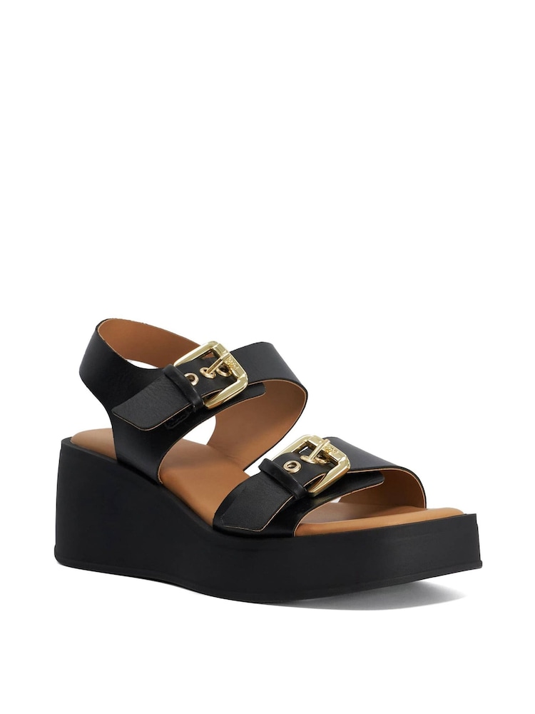 Dune London Black Karola Casual Sandals - Image 2 of 5