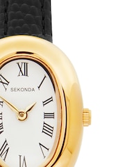 Sekonda Black Bellamy 23mm Oval Analogue Watch Semi-Bangle - Image 4 of 5
