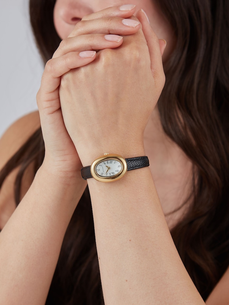 Sekonda Black Bellamy 23mm Oval Analogue Watch Semi-Bangle - Image 5 of 5