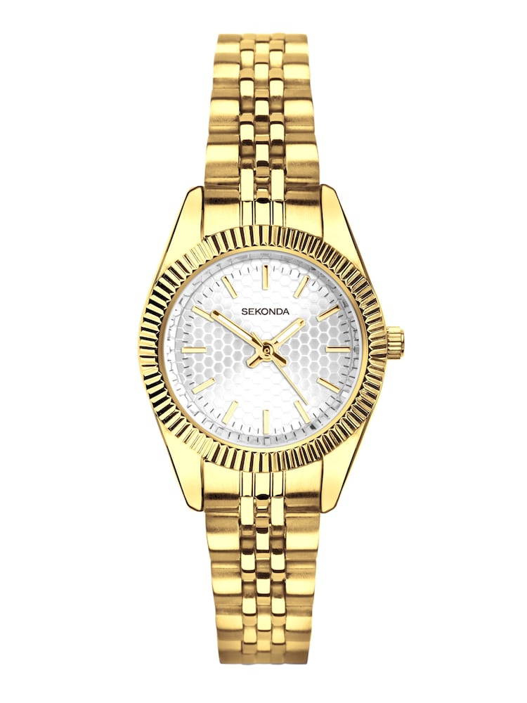Sekonda Gold Francis 26mm Round Analogue Watch Bracelet - Image 1 of 5