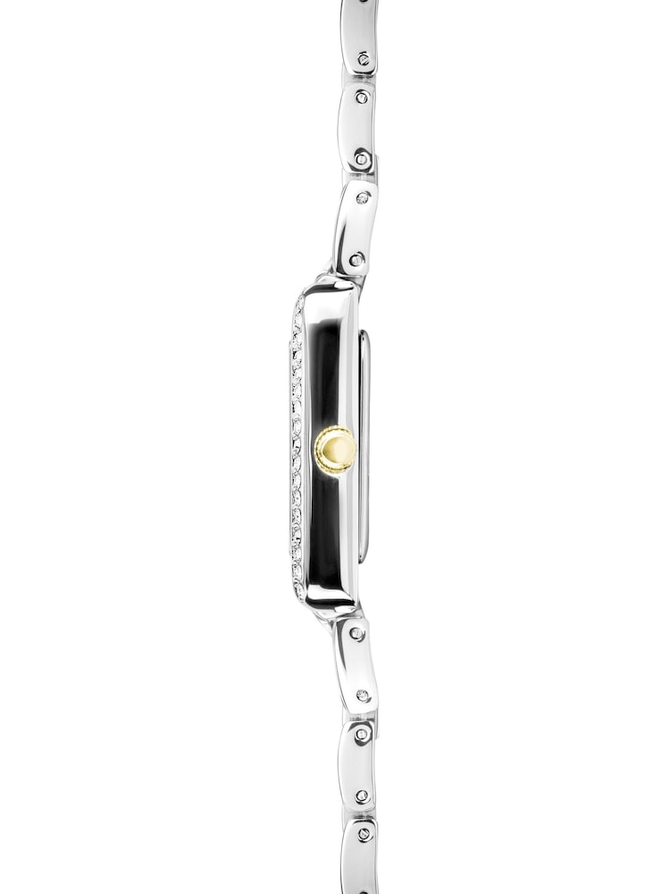 Sekonda Silver Plated Colette 22mm Rectangular Analogue Watch with Two Tone Bracelet - Image 2 of 5