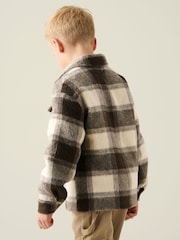 Angel & Rocket Brown Odin Brushed Check Fleece Lined Jacket - Image 2 of 6