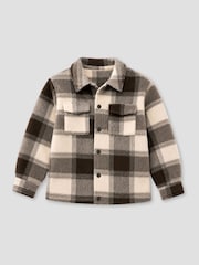 Angel & Rocket Brown Odin Brushed Check Fleece Lined Jacket - Image 5 of 6