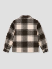 Angel & Rocket Brown Odin Brushed Check Fleece Lined Jacket - Image 6 of 6