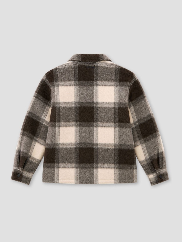 Angel & Rocket Brown Odin Brushed Check Fleece Lined Jacket - Image 6 of 6 Angel & Rocket Brown Odin Brushed Check Fleece Lined Jacket - Image 6 of 6