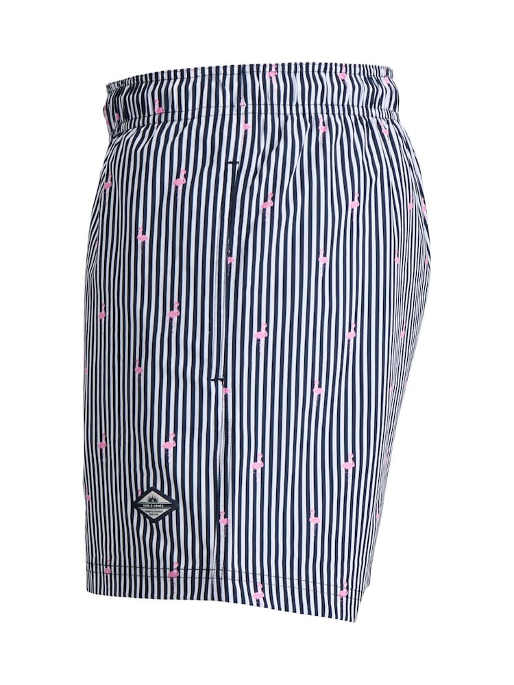 JACK & JONES Blue Stripe Swim Shorts - Image 7 of 7