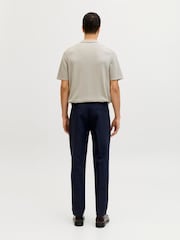 JACK & JONES Grey Regular Fit Knit Zip Polo Shirt - Image 3 of 5