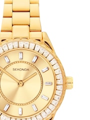 Sekonda Gold Margot 34mm Round Analogue Watch with Gold Bracelet - Image 4 of 5