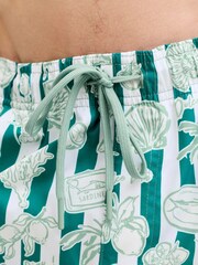 JACK & JONES Green Novelty Pattern Swim Shorts - Image 4 of 5