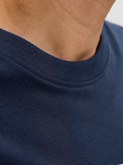 JACK & JONES Blue Regular Fit Logo T-Shirt - Image 4 of 5