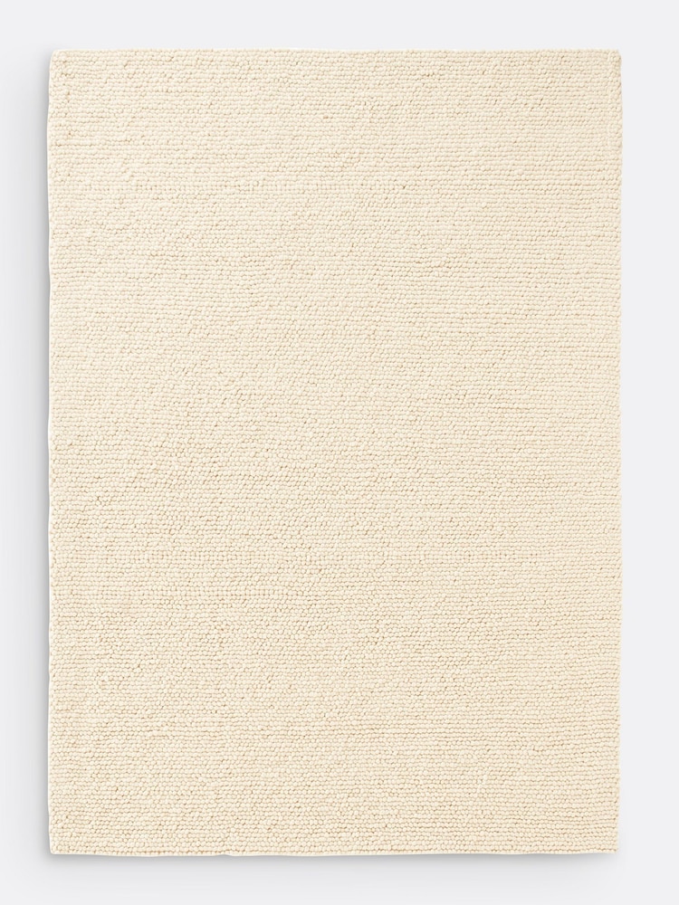 La Redoute Intérieurs Ecru White Diano Knit Effect Wool Rug - Image 2 of 4