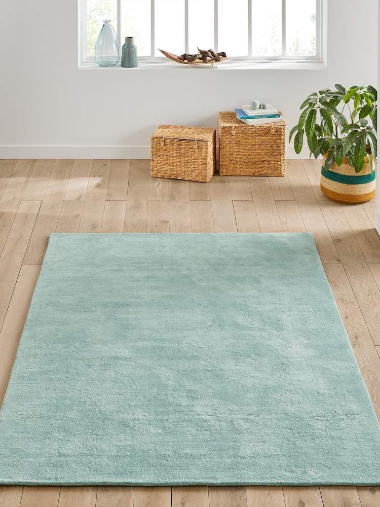 La Redoute Intérieurs Celadon Renzo Tufted Cotton Rug - Image 1 of 4 La Redoute Intérieurs Celadon Renzo Tufted Cotton Rug - Image 1 of 4