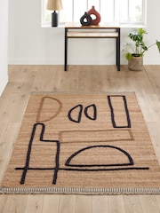 La Redoute Intérieurs Multicolour Euphie Woven Pattern Jute Rug - Image 1 of 4