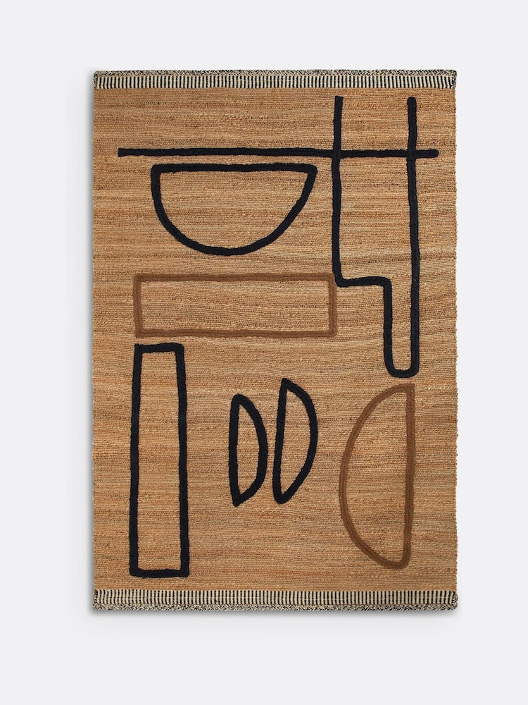 La Redoute Intérieurs Multicolour Euphie Woven Pattern Jute Rug - Image 2 of 4 La Redoute Intérieurs Multicolour Euphie Woven Pattern Jute Rug - Image 2 of 4