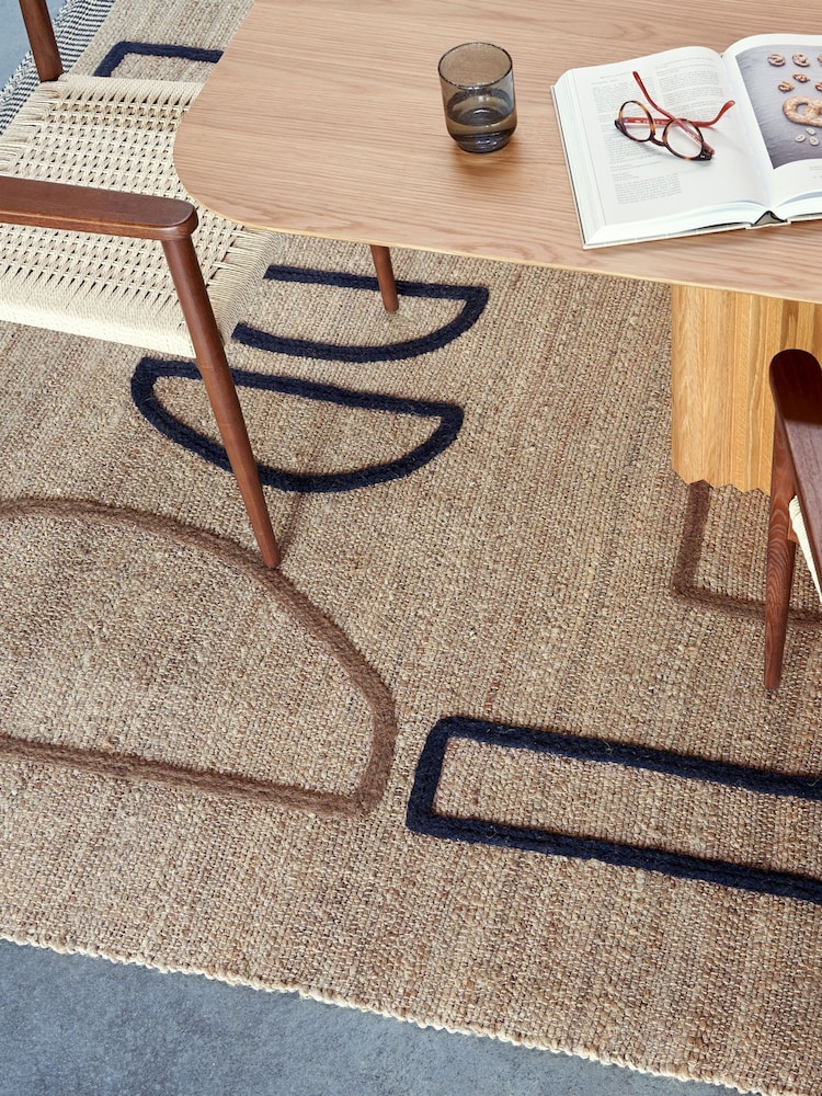 La Redoute Intérieurs Multicolour Euphie Woven Pattern Jute Rug - Image 4 of 4 La Redoute Intérieurs Multicolour Euphie Woven Pattern Jute Rug - Image 4 of 4