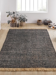 La Redoute Intérieurs Black Babak Jute Rug - Image 1 of 4
