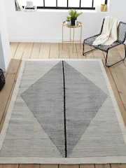 La Redoute Intérieurs Black/Ecru Loscan Indoor/Outdoor Rug - Image 1 of 3