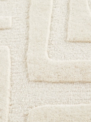 La Redoute Intérieurs Ecru Melko Graphic Print Rug in 100% Wool - Image 4 of 5