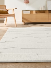 La Redoute Intérieurs Ecru Gioma Totemic Print Rectangular Rug - Image 1 of 5