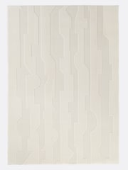 La Redoute Intérieurs Ecru Gioma Totemic Print Rectangular Rug - Image 2 of 5