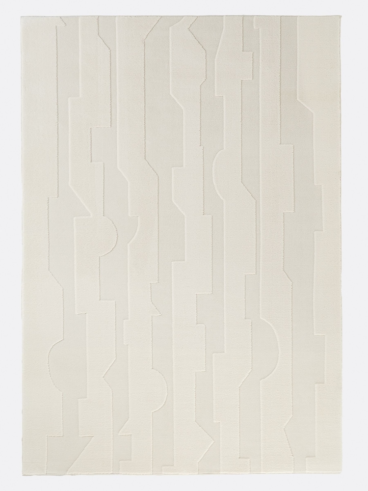 La Redoute Intérieurs Ecru Gioma Totemic Print Rectangular Rug - Image 2 of 5 La Redoute Intérieurs Ecru Gioma Totemic Print Rectangular Rug - Image 2 of 5